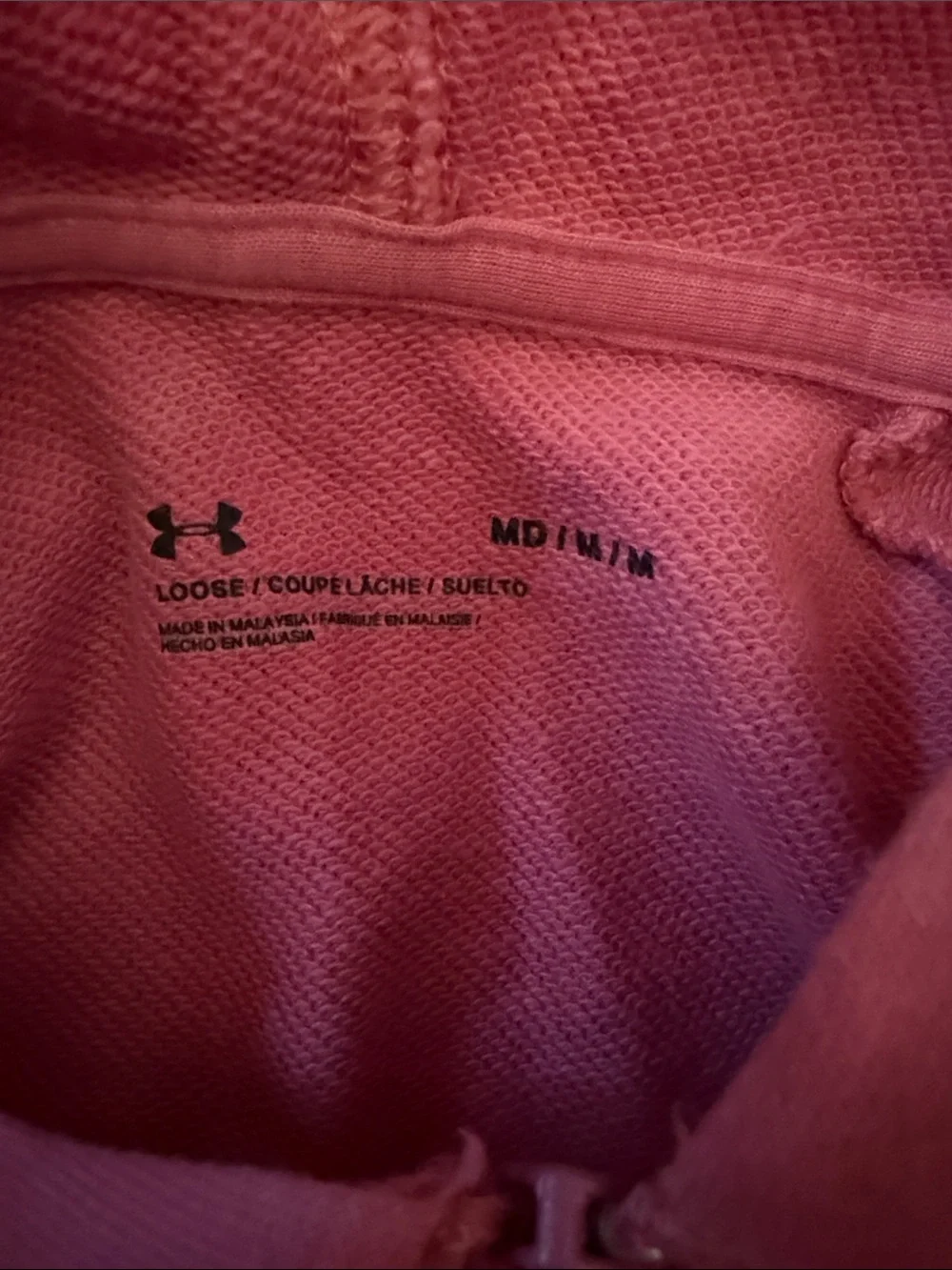 Under Armour Girls Pink Full-Zip Hooded Jacket